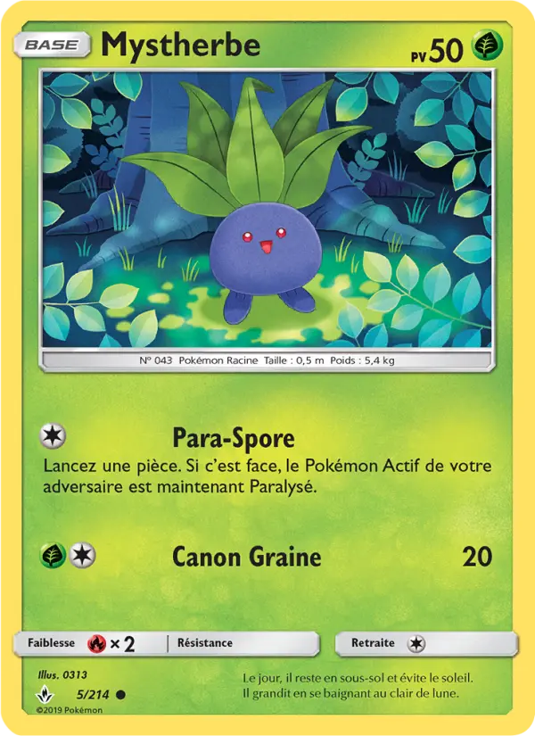 Scan HD carte Pokémon Mystherbe 5/214 — Alliance Infaillible