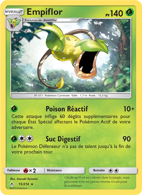Scan HD carte Pokémon Empiflor 15/214 — Alliance Infaillible