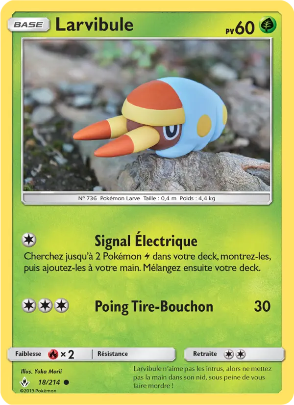 Scan HD carte Pokémon Larvibule 18/214 — Alliance Infaillible
