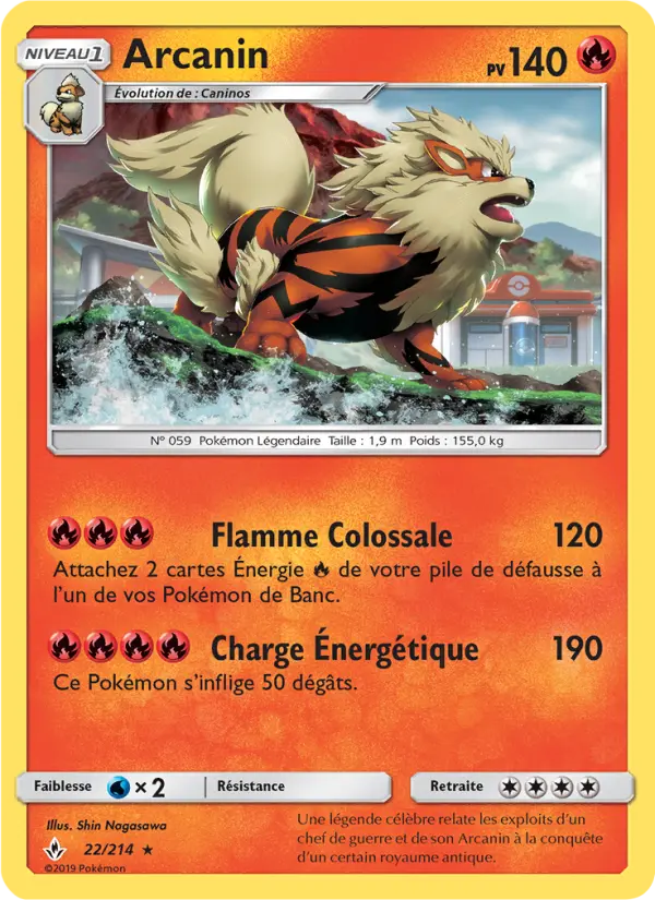 Scan HD carte Pokémon Arcanin 22/214 — Alliance Infaillible