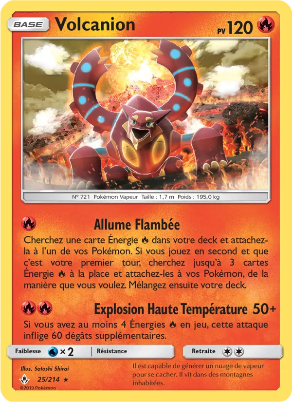 Scan HD carte Pokémon Volcanion 25/214 — Alliance Infaillible