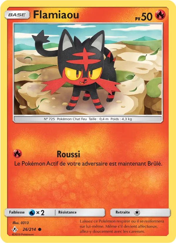 Scan HD carte Pokémon Flamiaou 26/214 — Alliance Infaillible