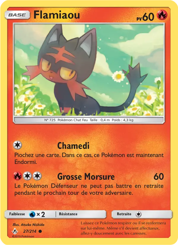 Scan HD carte Pokémon Flamiaou 27/214 — Alliance Infaillible