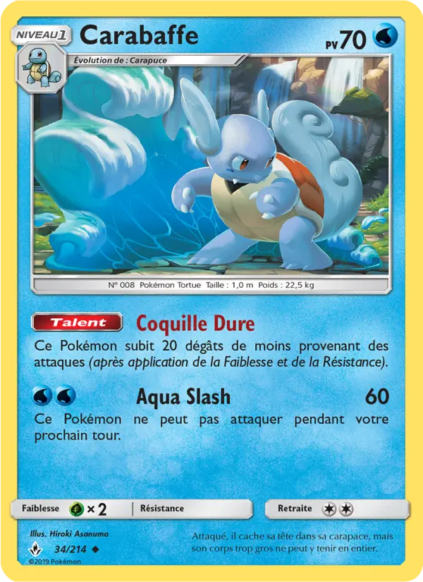 Scan HD carte Pokémon Carabaffe 34/214 — Alliance Infaillible