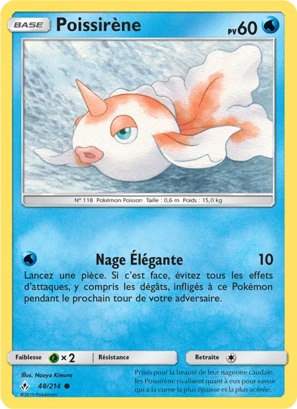 Scan HD carte Pokémon Poissirène 48/214 — Alliance Infaillible