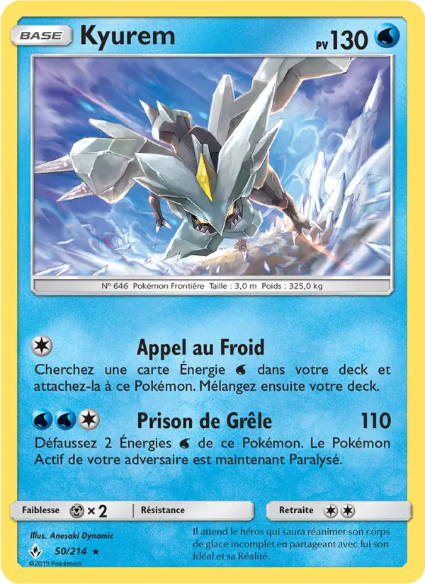 Scan HD carte Pokémon Kyurem 50/214 — Alliance Infaillible