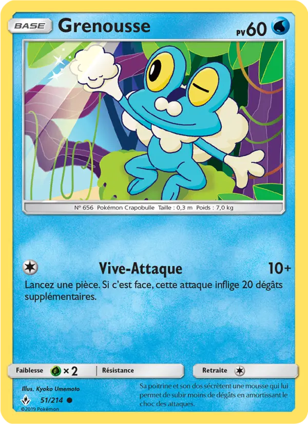 Scan HD carte Pokémon Grenousse 51/214 — Alliance Infaillible