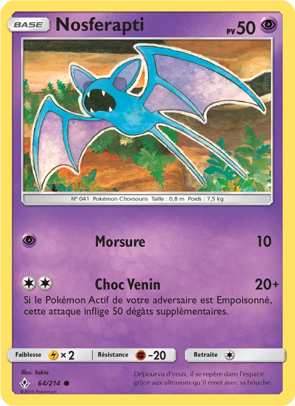 Scan HD carte Pokémon Nosferapti 64/214 — Alliance Infaillible