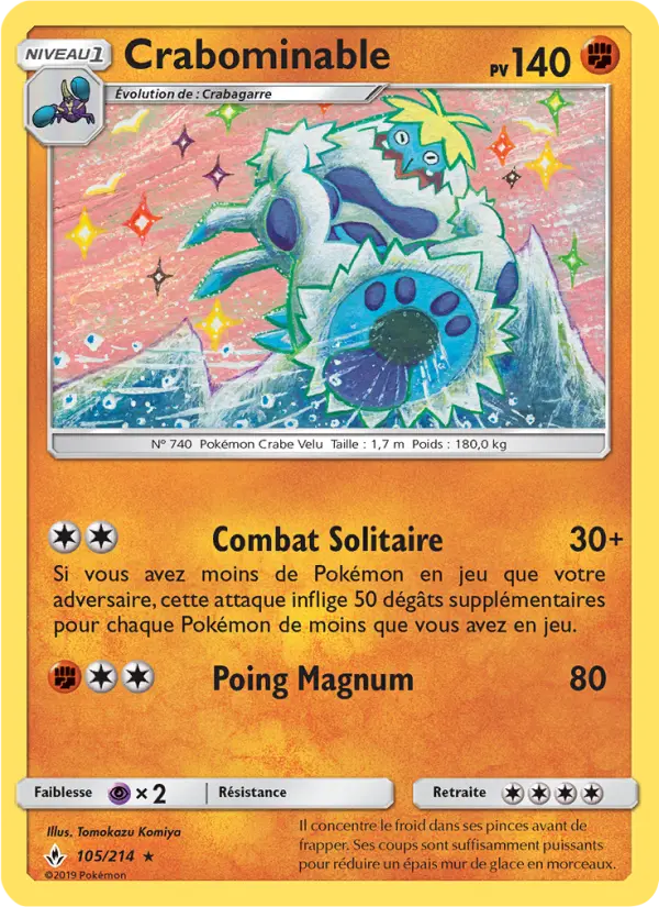 Scan HD carte Pokémon Crabominable 105/214 — Alliance Infaillible