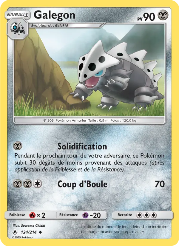 Scan HD carte Pokémon Galegon 124/214 — Alliance Infaillible
