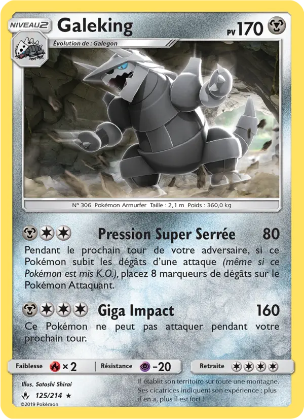 Scan HD carte Pokémon Galeking 125/214 — Alliance Infaillible