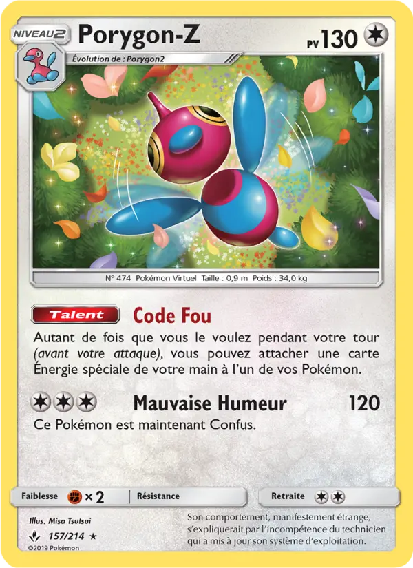 Scan HD carte Pokémon Porygon-Z 157/214 — Alliance Infaillible