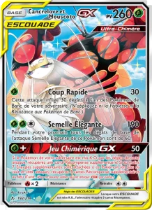 Carte Pokemon Cancrelove et Mouscoto GX 192/214 Alliance Infaillible