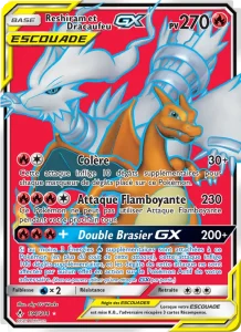 Carte Pokemon Reshiram et Dracaufeu GX 194/214 Alliance Infaillible