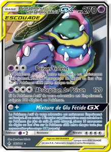 Carte Pokemon Grotadmorv et Grotadmorv d’Alola GX 197/214 Alliance Infaillible