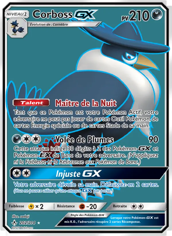 Scan HD carte Pokémon Corboss GX 202/214 — Alliance Infaillible
