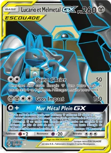 Carte Pokemon Lucario et Melmetal GX 203/214 Alliance Infaillible