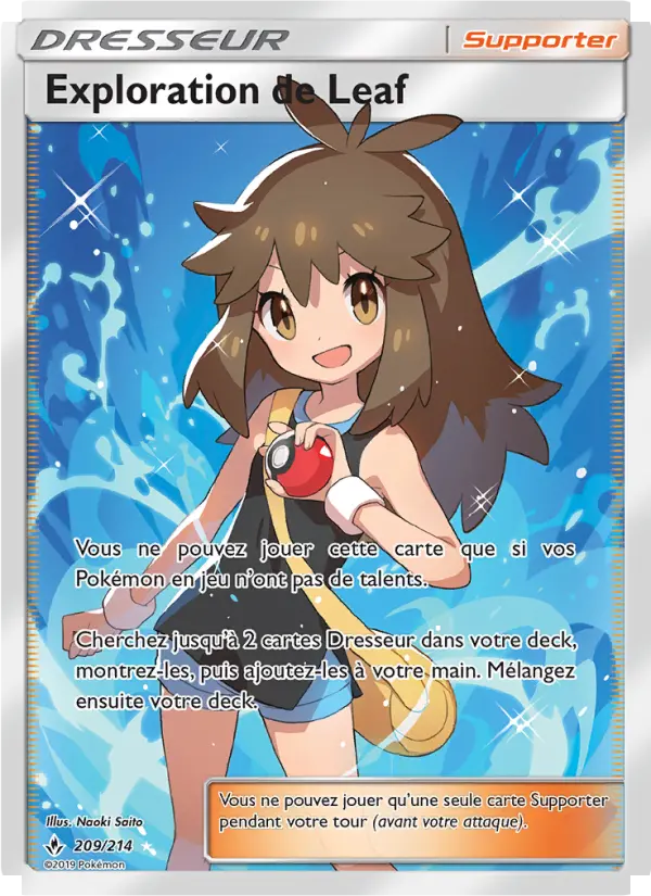 Scan HD carte Pokémon Exploration de Leaf 209/214 — Alliance Infaillible