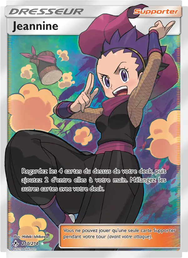 Scan HD carte Pokémon Jeannine 210/214 — Alliance Infaillible