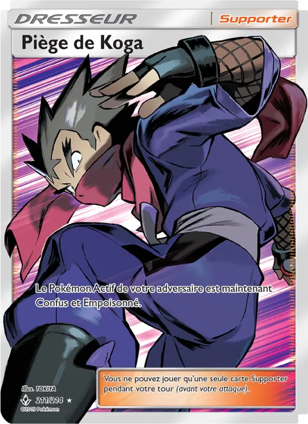 Scan HD carte Pokémon Piège de Koga 211/214 — Alliance Infaillible
