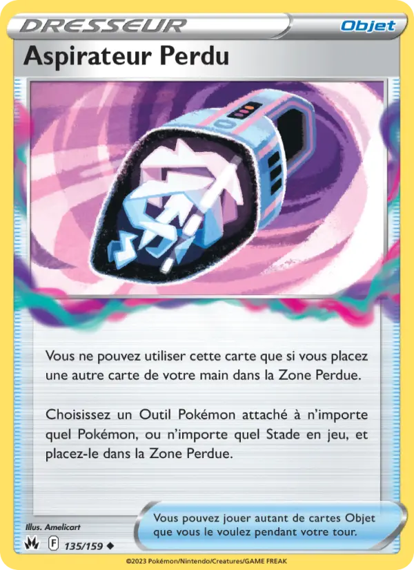 Scan HD carte Pokémon Aspirateur Perdu 135/159 — Zénith Suprême