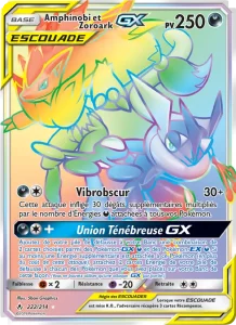 Carte Pokémon Amphinobi et Zoroark GX 222 Alliance Infaillible
