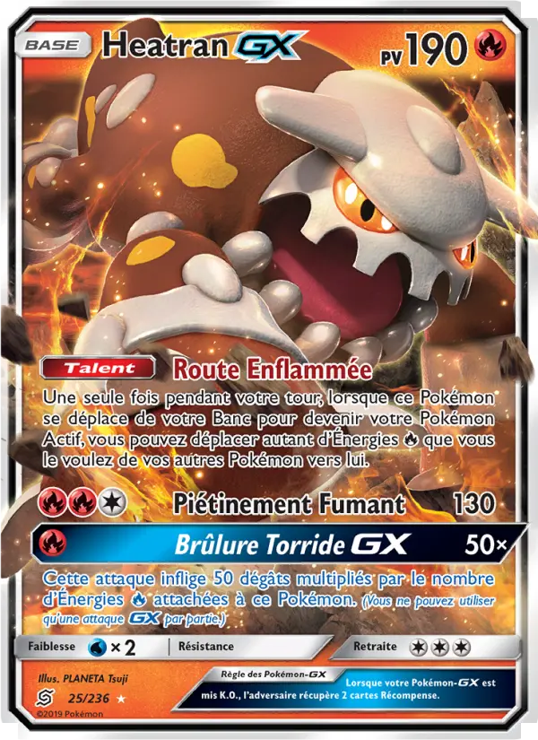 Scan HD carte Pokémon Heatran GX 25/236 — Harmonie des Esprits