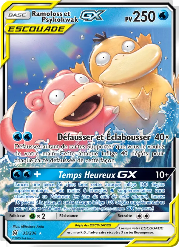 Scan HD carte Pokémon Ramoloss et Psykokwak GX 35/236 — Harmonie des Esprits