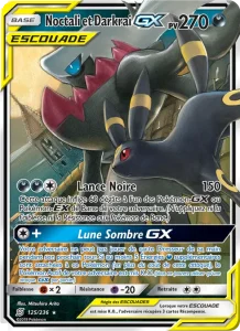 Carte Pokemon Noctali et Darkrai GX 125/236 Harmonie des Esprits
