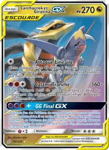 Carte Pokemon Carchacrok et Giratina GX 146/236 Harmonie des Esprits