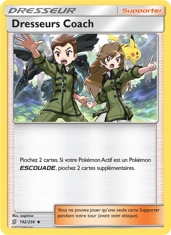 Scan HD carte Pokémon Dresseurs Coach 192/236 — Harmonie des Esprits
