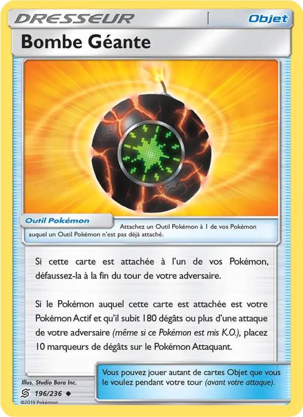 Scan HD carte Pokémon Bombe Géante 196/236 — Harmonie des Esprits
