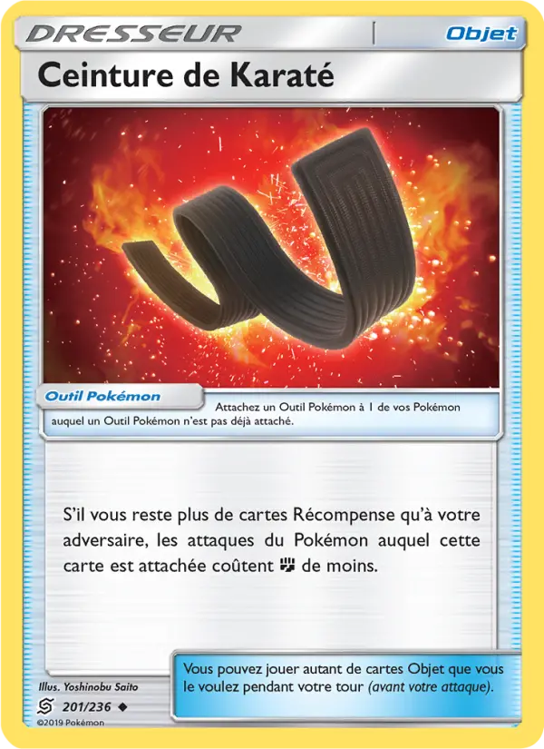 Scan HD carte Pokémon Ceinture de Karaté 201/236 — Harmonie des Esprits