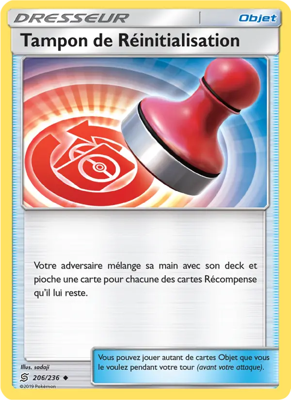 Scan HD carte Pokémon Tampon de Réinitialisation 206/236 — Harmonie des Esprits