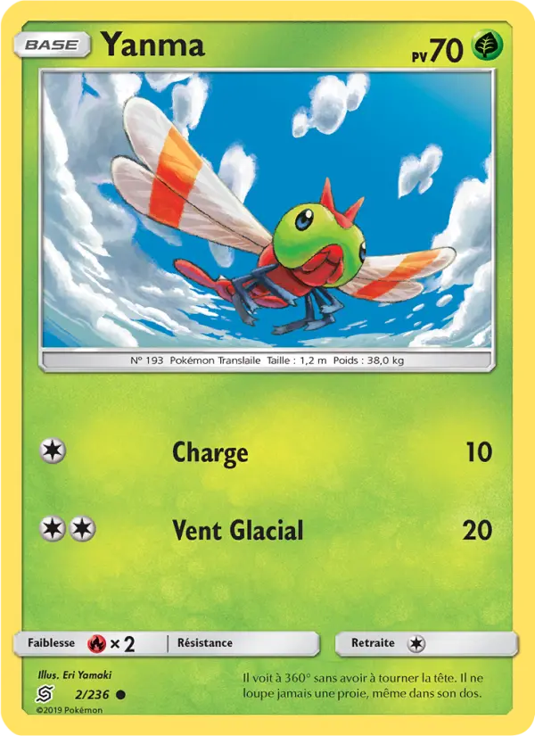 Scan HD carte Pokémon Yanma 2/236 — Harmonie des Esprits