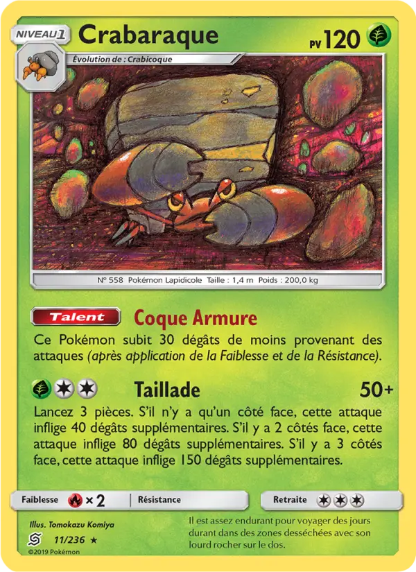 Scan HD carte Pokémon Crabaraque 11/236 — Harmonie des Esprits