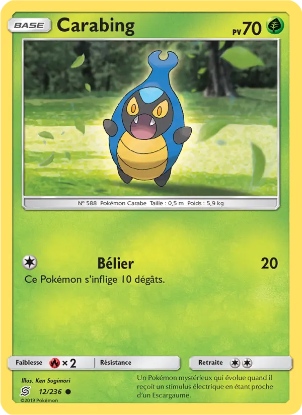Scan HD carte Pokémon Carabing 12/236 — Harmonie des Esprits