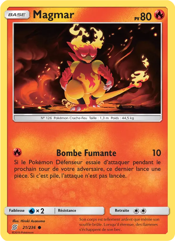 Scan HD carte Pokémon Magmar 21/236 — Harmonie des Esprits