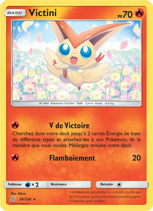 Scan HD carte Pokémon Victini 26/236 — Harmonie des Esprits