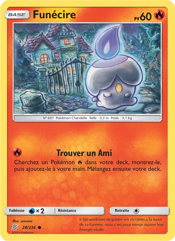 Scan HD carte Pokémon Funécire 28/236 — Harmonie des Esprits