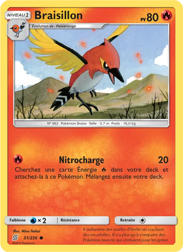 Scan HD carte Pokémon Braisillon 31/236 — Harmonie des Esprits