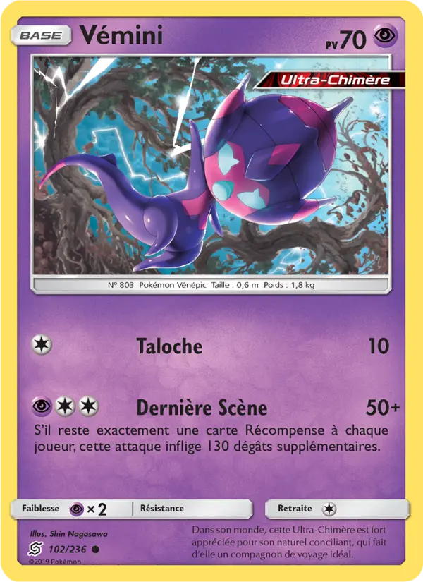 Scan HD carte Pokémon Vémini 102/236 — Harmonie des Esprits