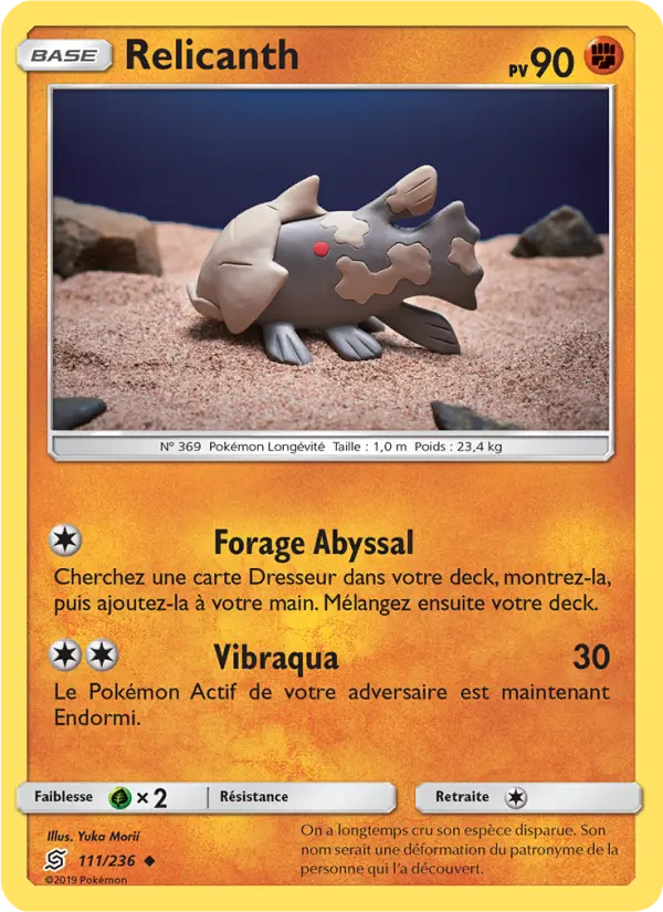 Scan HD carte Pokémon Relicanth 111/236 — Harmonie des Esprits