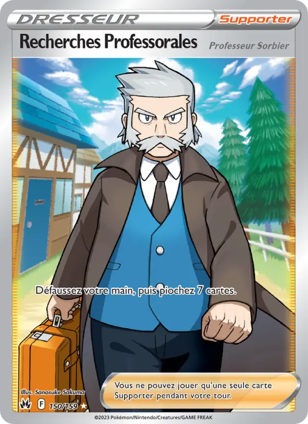 Scan HD carte Pokémon Recherches Professorales 150/159 — Zénith Suprême