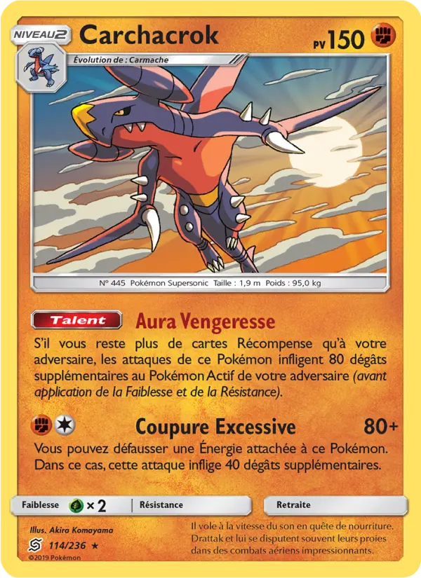 Scan HD carte Pokémon Carchacrok 114/236 — Harmonie des Esprits