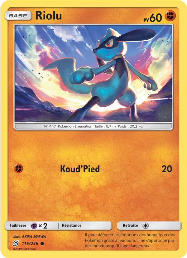 Scan HD carte Pokémon Riolu 116/236 — Harmonie des Esprits