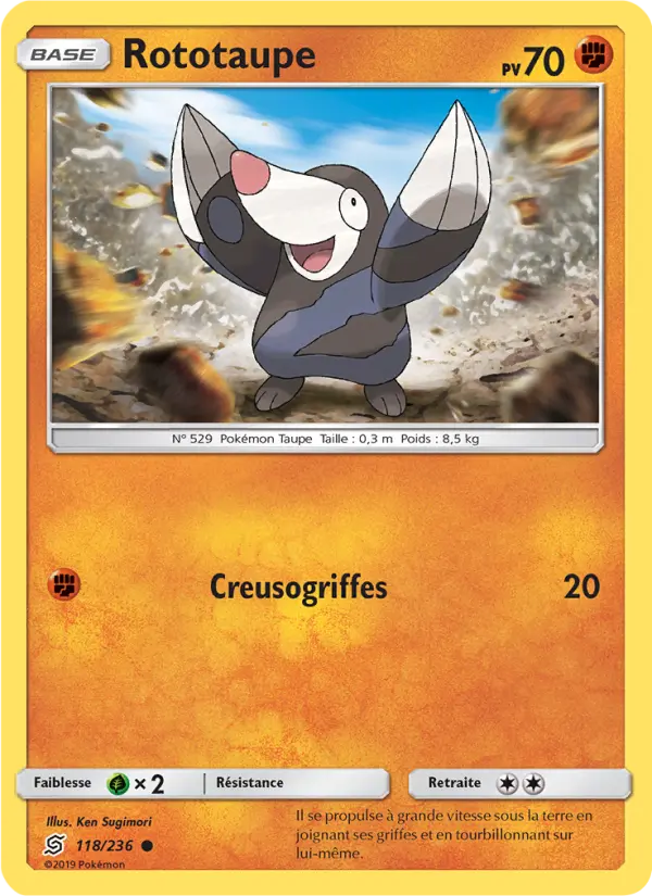 Scan HD carte Pokémon Rototaupe 118/236 — Harmonie des Esprits