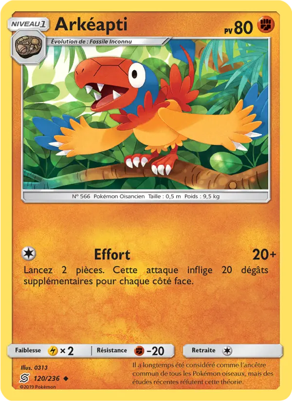 Scan HD carte Pokémon Arkéapti 120/236 — Harmonie des Esprits