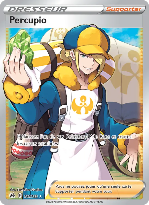 Scan HD carte Pokémon Percupio 151/159 — Zénith Suprême