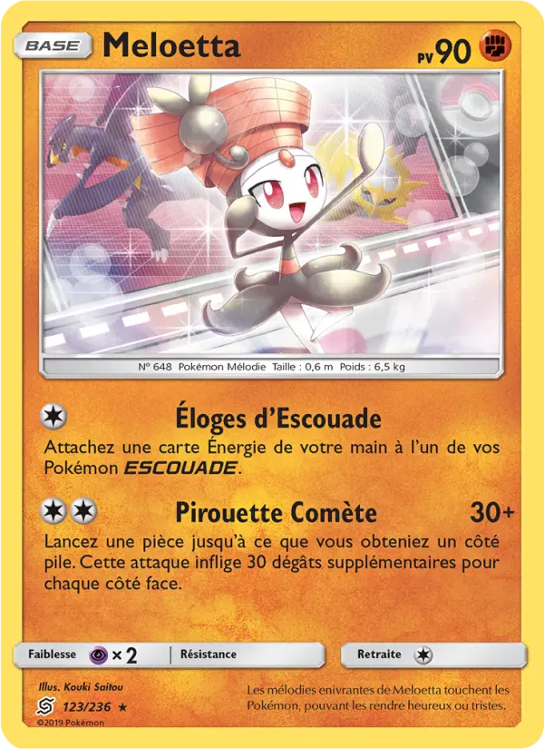Scan HD carte Pokémon Meloetta 123/236 — Harmonie des Esprits